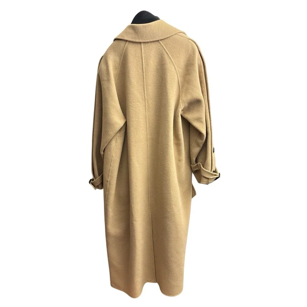 Weekend Max Mara Natale Wool Belted Trench Coat Color Beige US Size 8 New $1225
